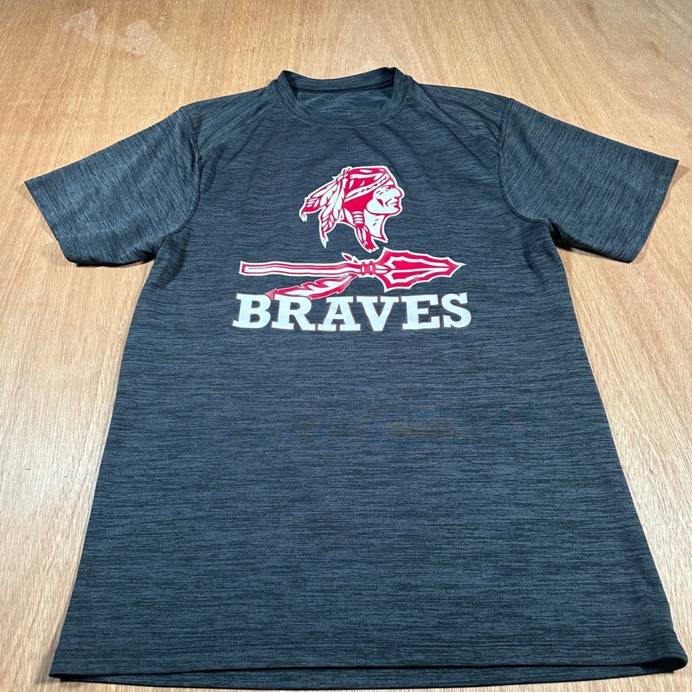Augusta Braves Performance Shirt Mens Medium Gray Heathered Short Sleeve Tee